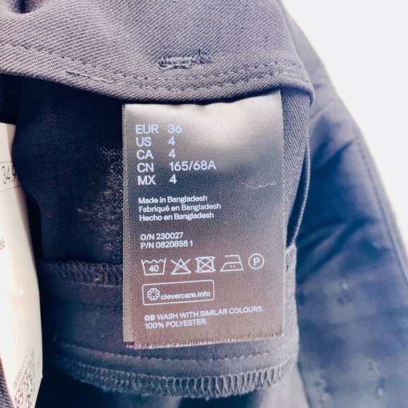 H&M Tie Front Work Pants Womens Size 4 - Picture 8 of 9